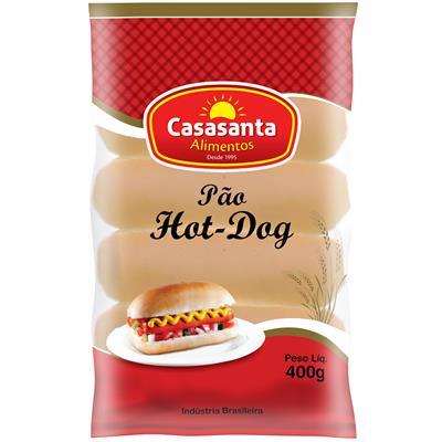 PÃO HOT DOG CASASANTA 400G