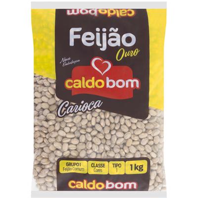 FEIJÃO COMUM CARIOCA TIPO 1 OURO CALDO BOM 1KG