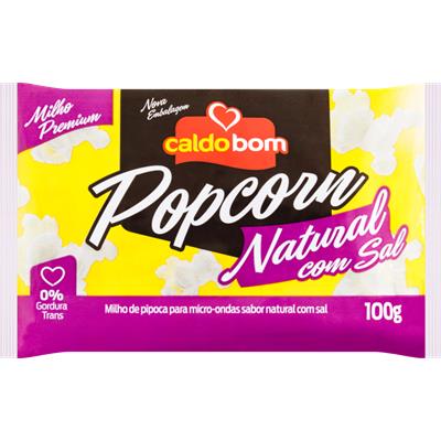 PIPOCA PARA MICRO-ONDAS COM SAL CALDO BOM 100G