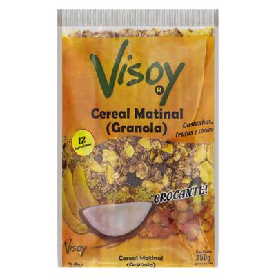 GRANOLA CASTANHAS, FRUTAS E CACAU VISOY 250G