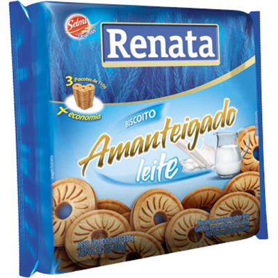 BISCOITO AMANTEIGADO SABOR LEITE RENATA 330G