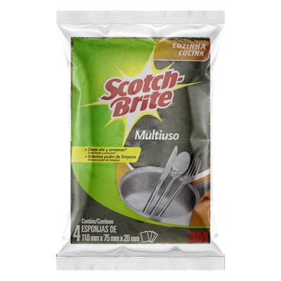 ESPONJA MULTIUSO COZINHA SCOTCH-BRITE 4 UNIDADES