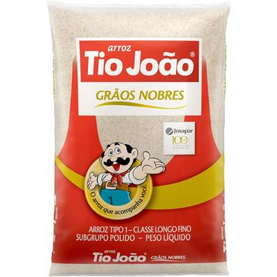 ARROZ BRANCO TIPO 1 GRÃOS NOBRES TIO JOÃO 1KG