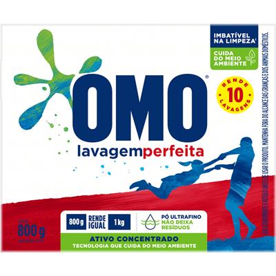 LAVA ROUPAS EM PÓ LAVAGEM PERFEITA OMO 800G