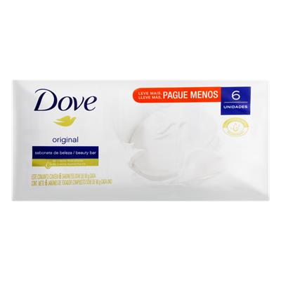 PACK SABONETE EM BARRA ORIGINAL DOVE 90G 6UN