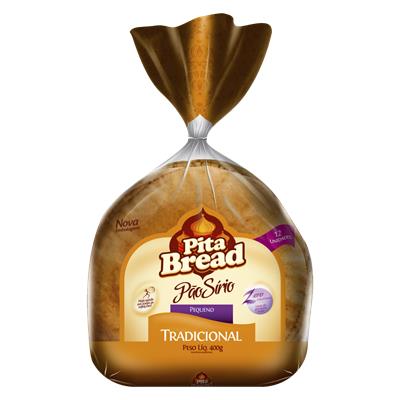 PÃO SÍRIO PEQUENO TRADICIONAL PITA BREAD 400G 12UN