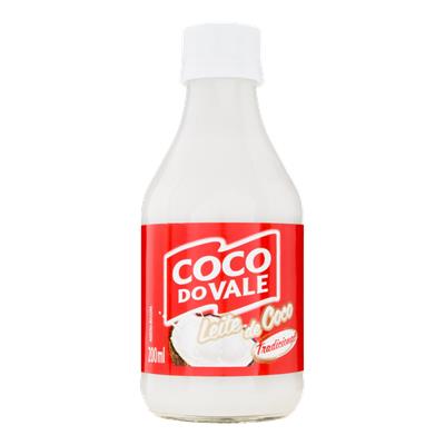 LEITE DE COCO TRADICIONAL COCO DO VALE VIDRO 200ML