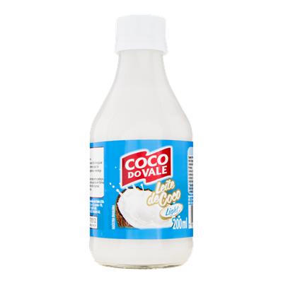 LEITE DE COCO LIGHT COCO DO VALE VIDRO 200ML