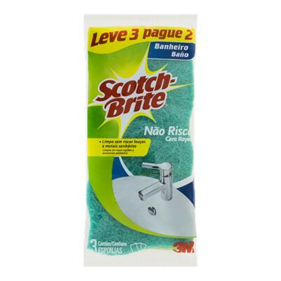 ESPONJA NÃO RISCA BANHEIRO SCOTCH-BRITE 3UN