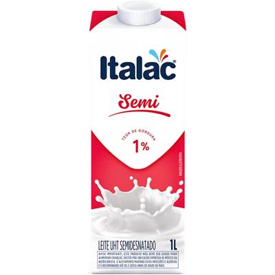 LEITE UHT SEMIDESNATADO ITALAC 1L