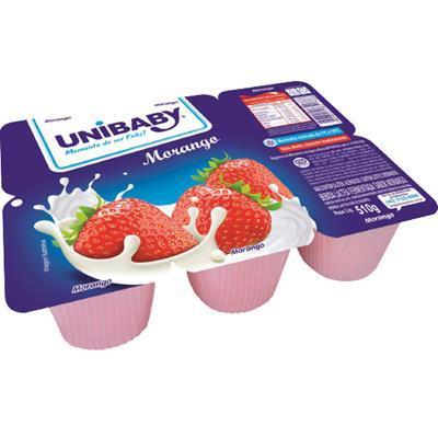 IOGURTE SABOR MORANGO UNIBABY 6UN