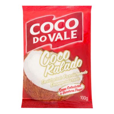 COCO RALADO DESIDRATADO COCO DO VALE PACOTE 100G