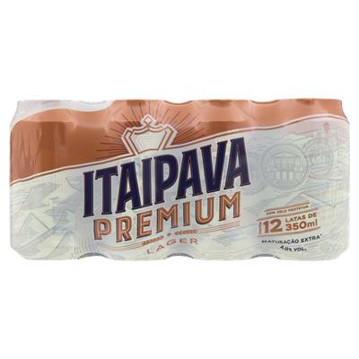 PACK CERVEJA PILSEN ITAIPAVA PREMIUM 12 LATA 350ML
