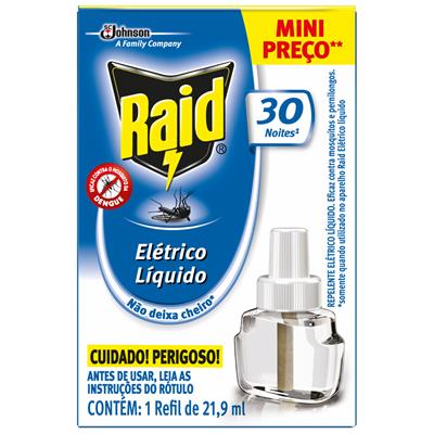 REFIL LIQUIDO INSETICIDA RAID ELÉTRICO 21,9ML