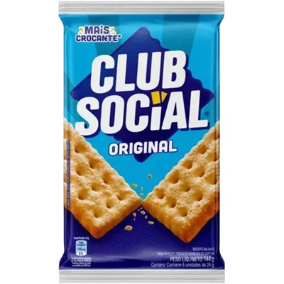 BISCOITO SALGADO ORIGINAL CLUB SOCIAL 144G