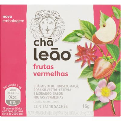 CHÁ MISTO SABOR FRUTAS VERMELHAS LEÃO 16G 10UN