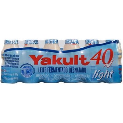 LEITE FERMENTADO DESNATADO LIGHT YAKULT 80G 6UN