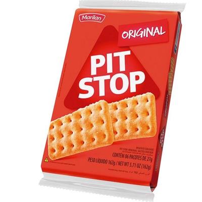 BISCOITO PIT STOP ORIGINAL MARILAN 162G 6UN