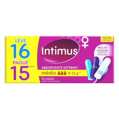 ABSORVENTE INTERNO MÉDIO INTIMUS CAIXA