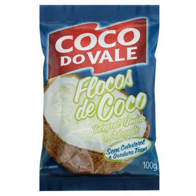 COCO RALADO ÚMIDO ADOÇADO FLOCOS COCO DO VALE 100G