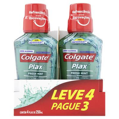PACK ENXAGUANTE BUCAL FRESH MINT COLGATE 250ML 4UN