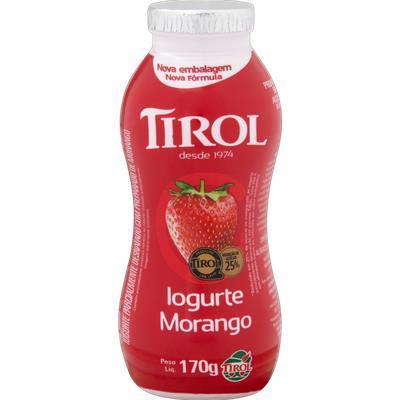 IOGURTE SEMI DESNATADO SABOR MORANGO TIROL 170G