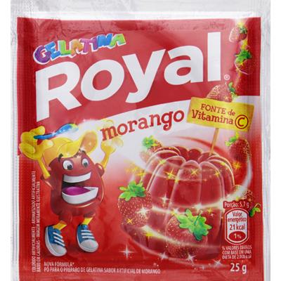 GELATINA EM PÓ SABOR MORANGO ROYAL 25G