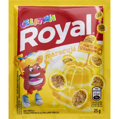 GELATINA EM PÓ SABOR MARACUJÁ ROYAL 25G