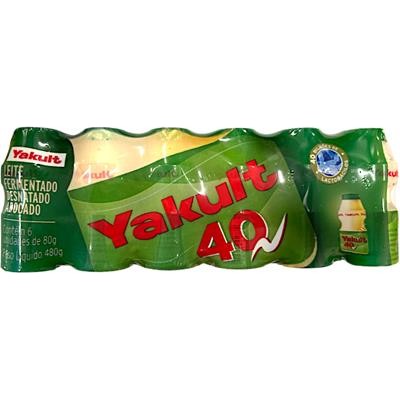 LEITE FERMENTADO DESNATADO YAKULT 80G 6UN