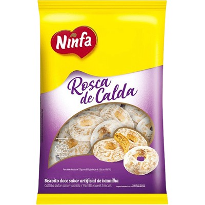 BISCOITO DOCE ROSCA DE CALDA BAUNILHA NINFA 370G