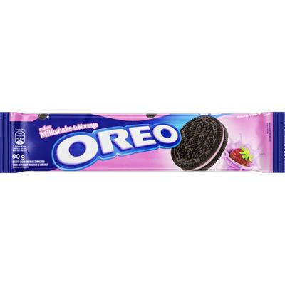 BISCOITO SABOR MILKSHAKE DE MORANGO OREO 90G