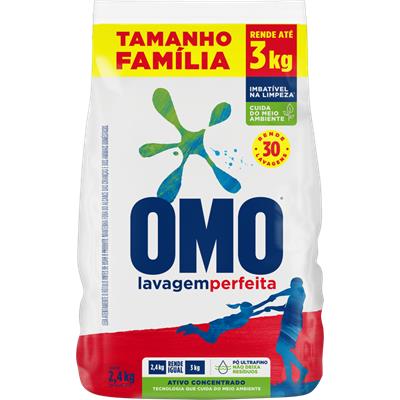 LAVA ROUPAS EM PÓ LAVAGEM PERFEITA OMO 2,4KG