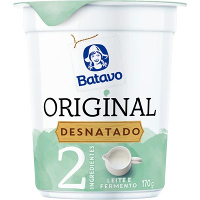 IOGURTE DESNATADO NATURAL ORIGINAL BATAVO 170G