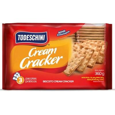 BISCOITO SALGADO TODESCHINI CREAM CRACKER 360G
