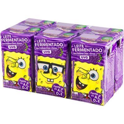 LEITE FERMENTADO DESNATADO UVA BATAVINHO 480G 6UN