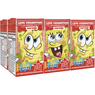LEITE FERMENTADO SABOR MORANGO BATAVINHO 480G 6UN