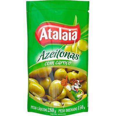 AZEITONA VERDE EM CONSERVA COM CAROÇO ATALAIA 280G