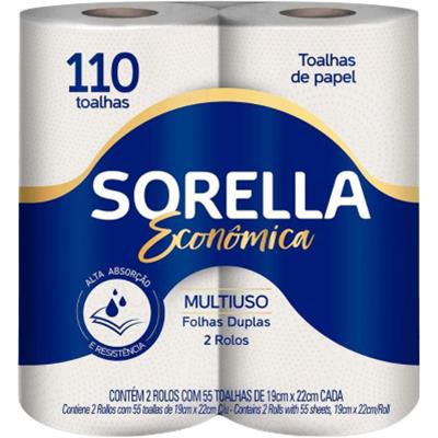 TOALHA DE PAPEL FOLHA DUPLA SORELLA 2UN