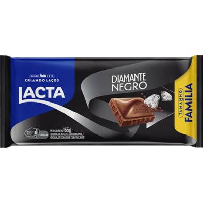 CHOCOLATE AO LEITE DIAMANTE NEGRO LACTA 165G
