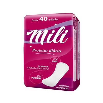 PROTETOR DIÁRIO MILI SEM ABAS 40UN