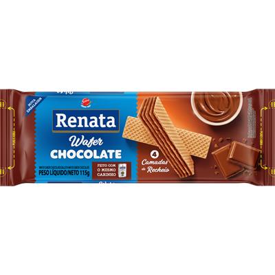 BISCOITO WAFER SABOR CHOCOLATE RENATA 115G