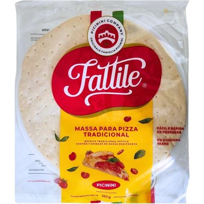 MASSA PARA PIZZA TRADICIONAL FATTILE 160G