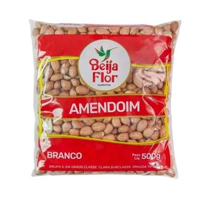 AMENDOIM BEIJA FLOR BRANCO PACOTE 500G 