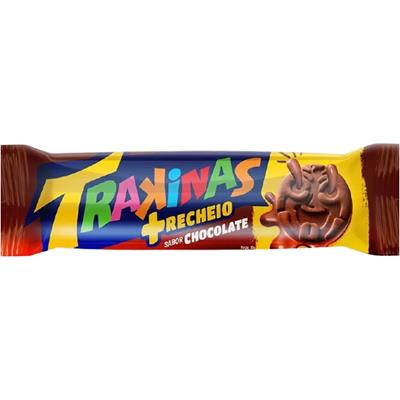 BISCOITO RECHEADO SABOR CHOCOLATE TRAKINAS 126G