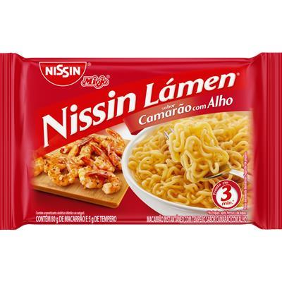 MACARRÃO INSTANTÂNEO CAMARÃO COM ALHO NISSIN 85G