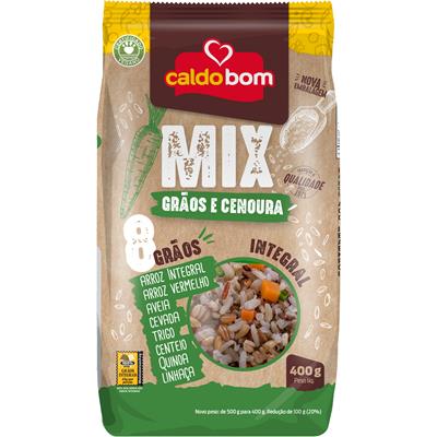 ARROZ INTEGRAL 8 GRÃOS E CENOURA CALDO BOM 400G