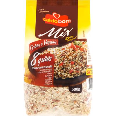 ARROZ INTEGRAL 8 GRÃOS E VEGETAIS CALDO BOM 500G