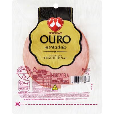 MORTADELA DEFUMADA TRADICIONAL OURO PERDIGÃO 200G