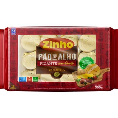 PÃO DE ALHO BOLINHA PICANTE COM QUEIJO ZINHO 300G