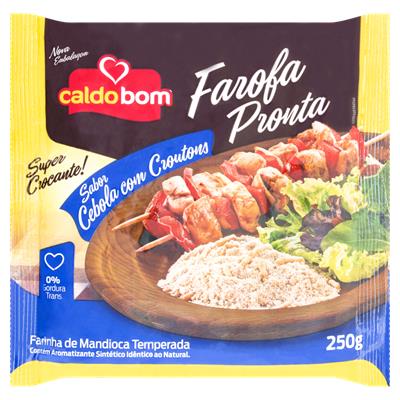 FAROFA DE MANDIOCA TEMPERADA CEBOLA CALDO BOM 250G